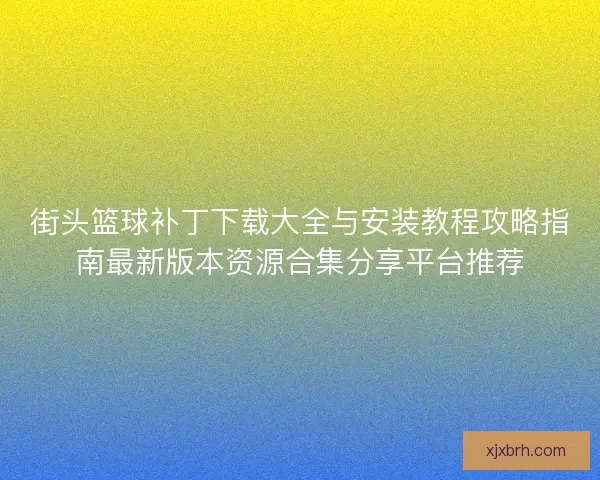 街头篮球补丁下载大全与安装教程攻略指南最新版本资源合集分享平台推荐